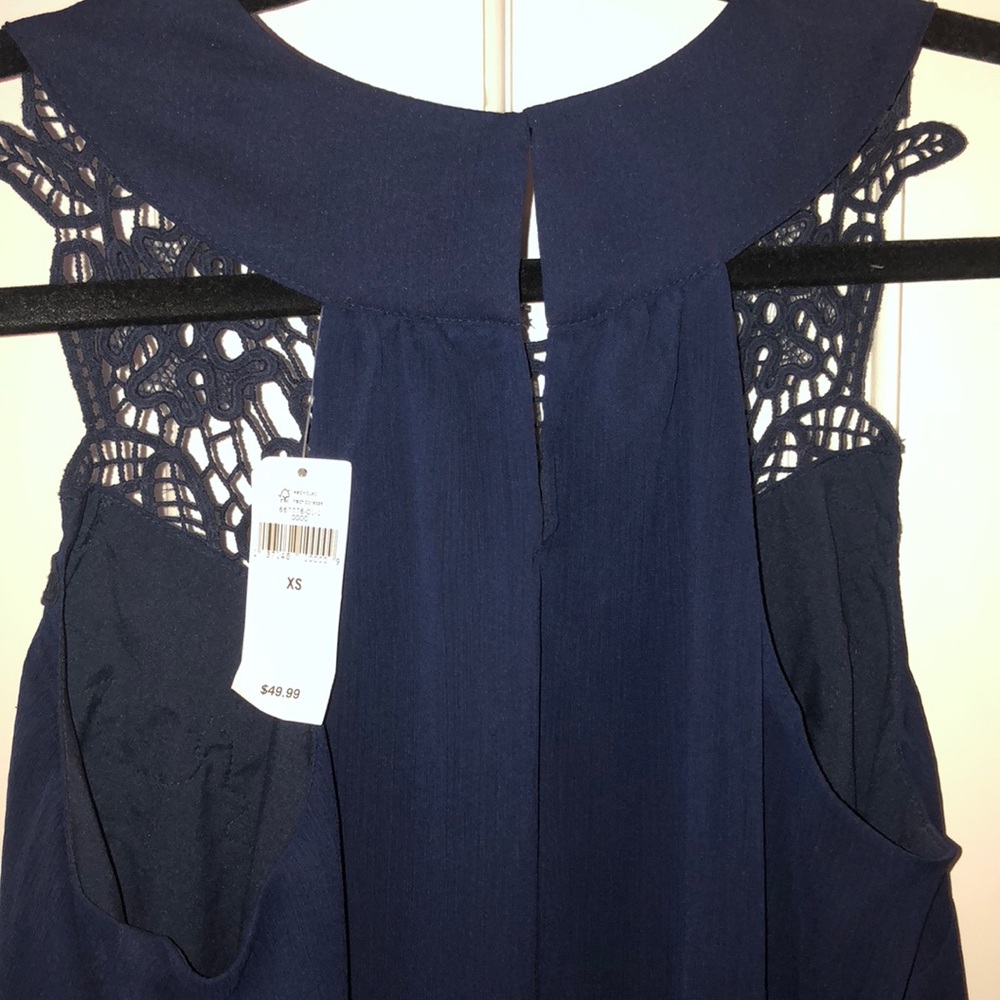 Navy lace Banana Republic Blouse\ Top.